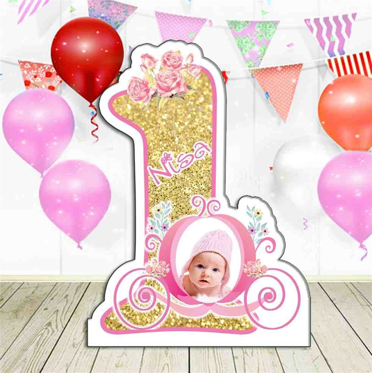 Pembe Mavi Balkabağı Konsept Yaş Panosu  