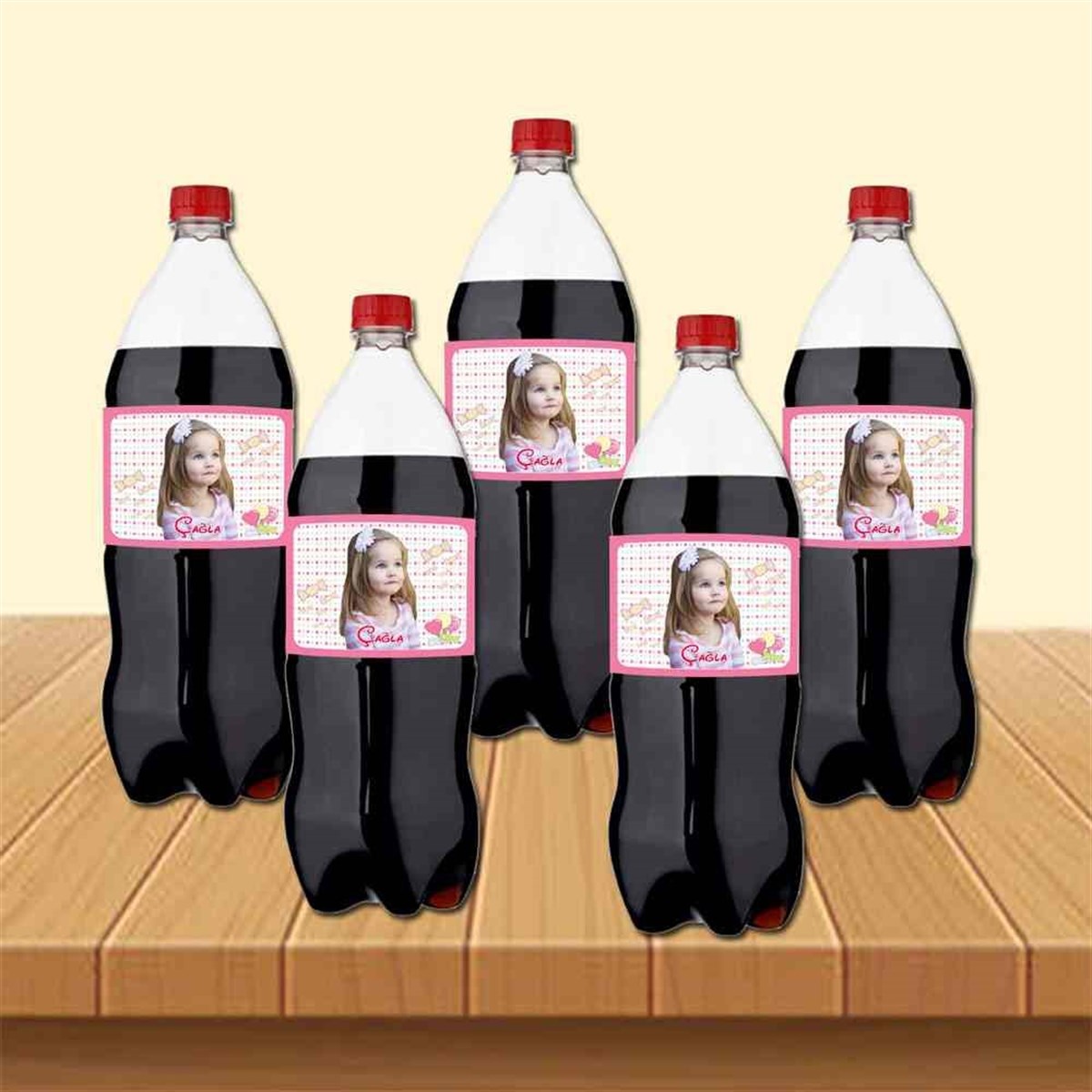 Pembe Şeker Cola Şisesi Bandı  