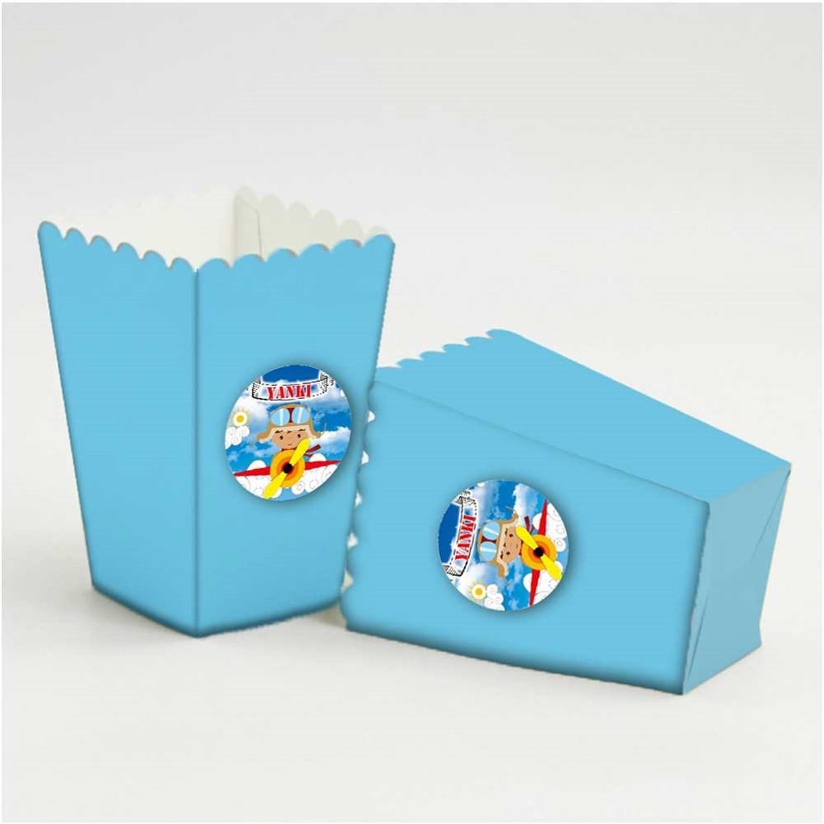 Planör Etiketli Popcorn Kutusu 10 Adet 