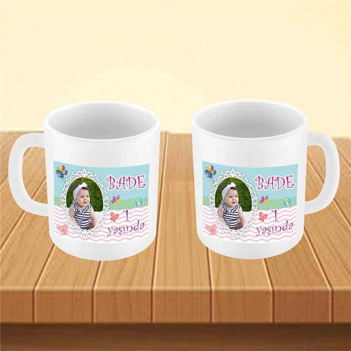 Puantiyeli Balon Konsept Kupa Bardak Mug  