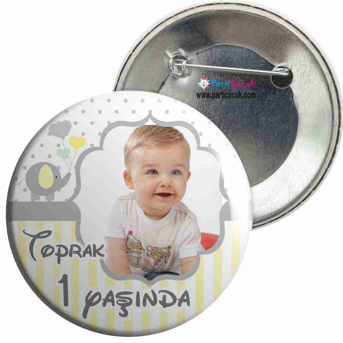 Sarı Filli Konsept İğneli Rozet  