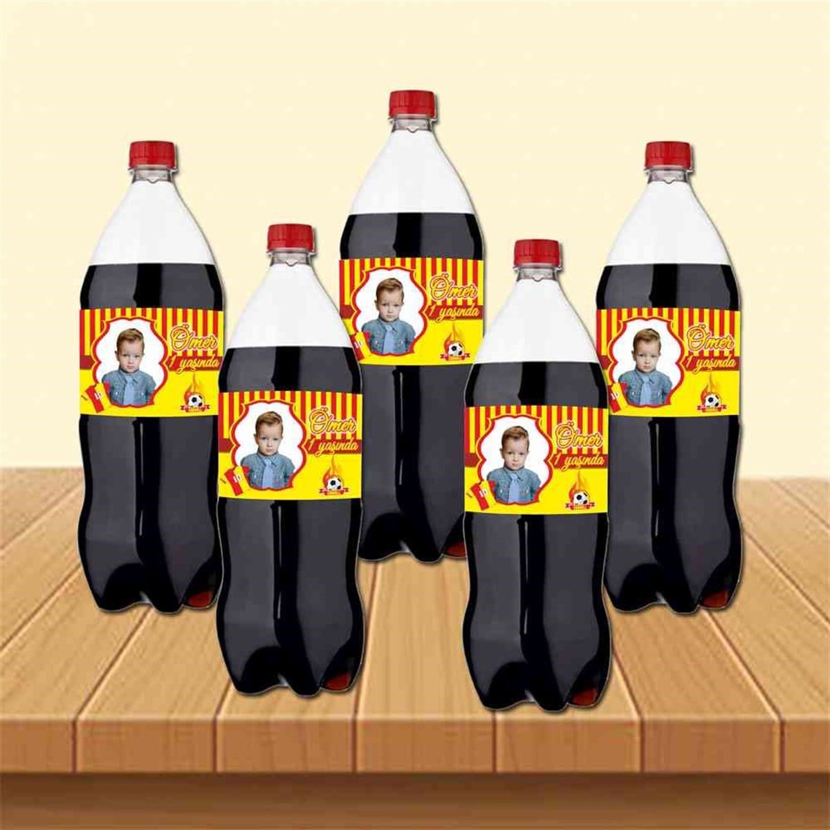 Sarı Kırmızı 2 Konsepti Cola Şisesi Bandı    