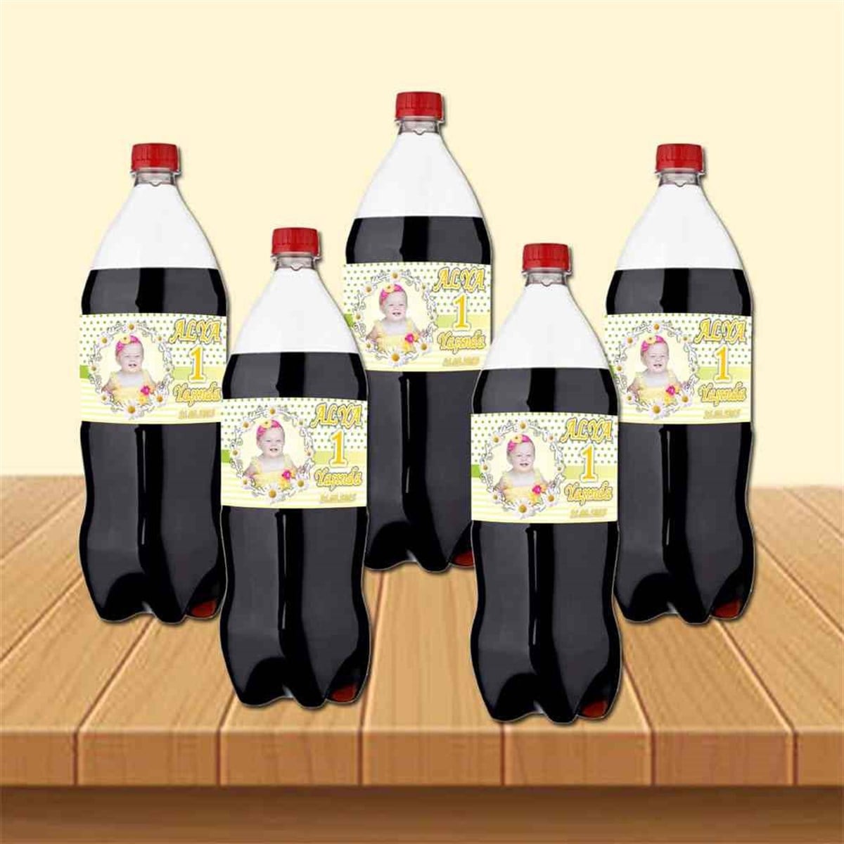 Sarı Papatya Cola Şisesi Bandı 