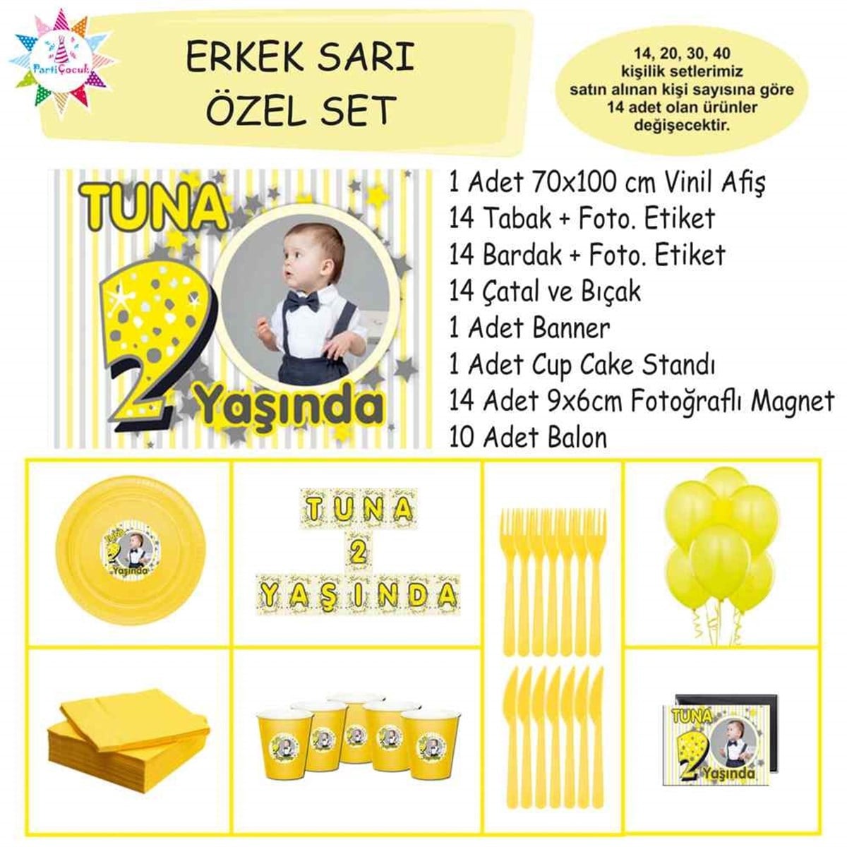 Sarı Yıldızlı Konsept Özel Set 
