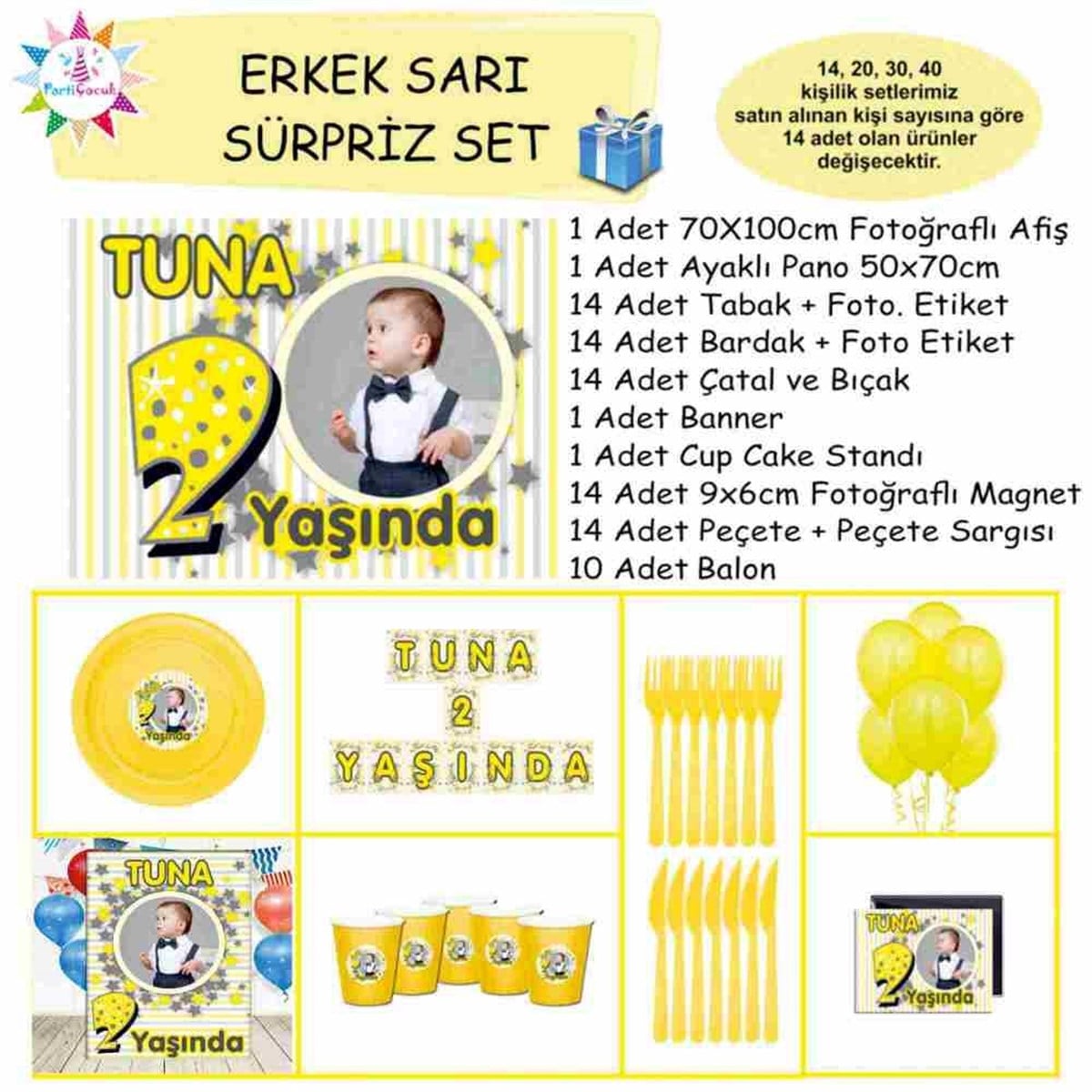 Sarı Yıldızlı Konsept Süpriz Set 