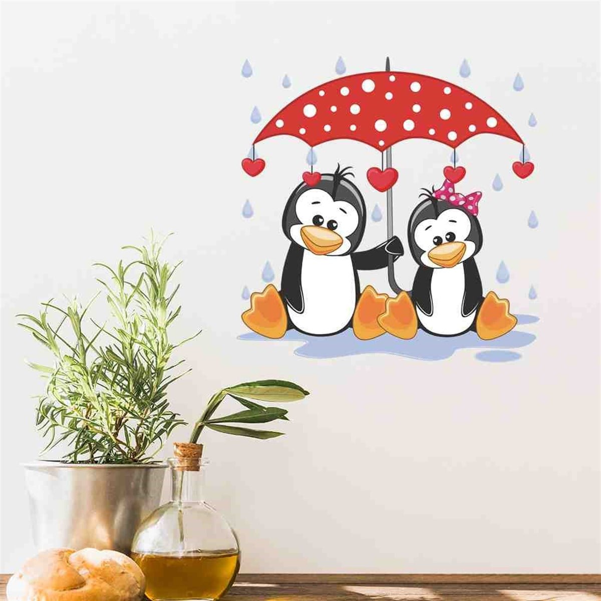Sevimli Penguen Duvar Süsleme 