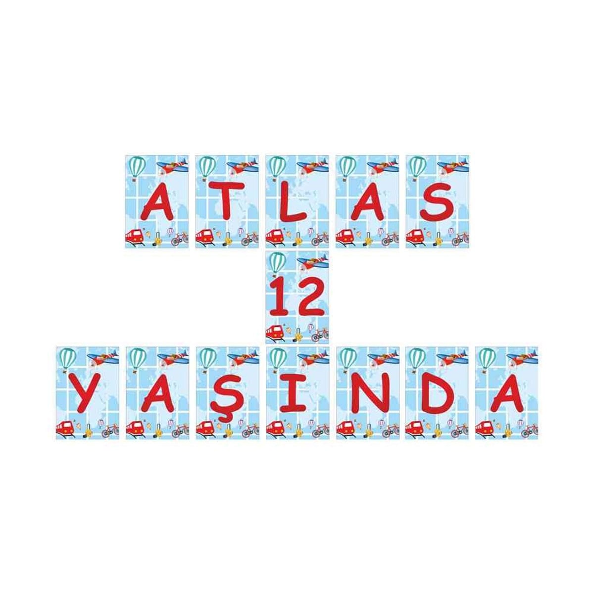 Seyahat Konsept Harf Banner 