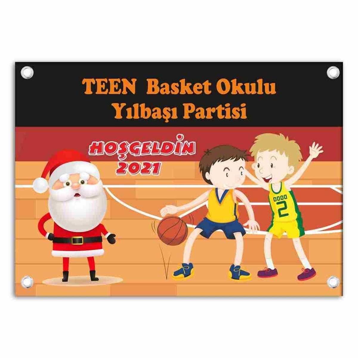 Spor Okulları İçin Yılbaşı Afiş 
