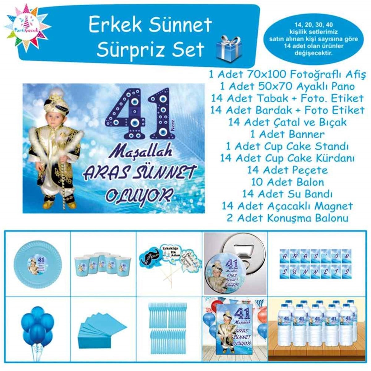 Sünnet 41 Kere Maşallah Nazar Boncuklu Sürpriz Set 