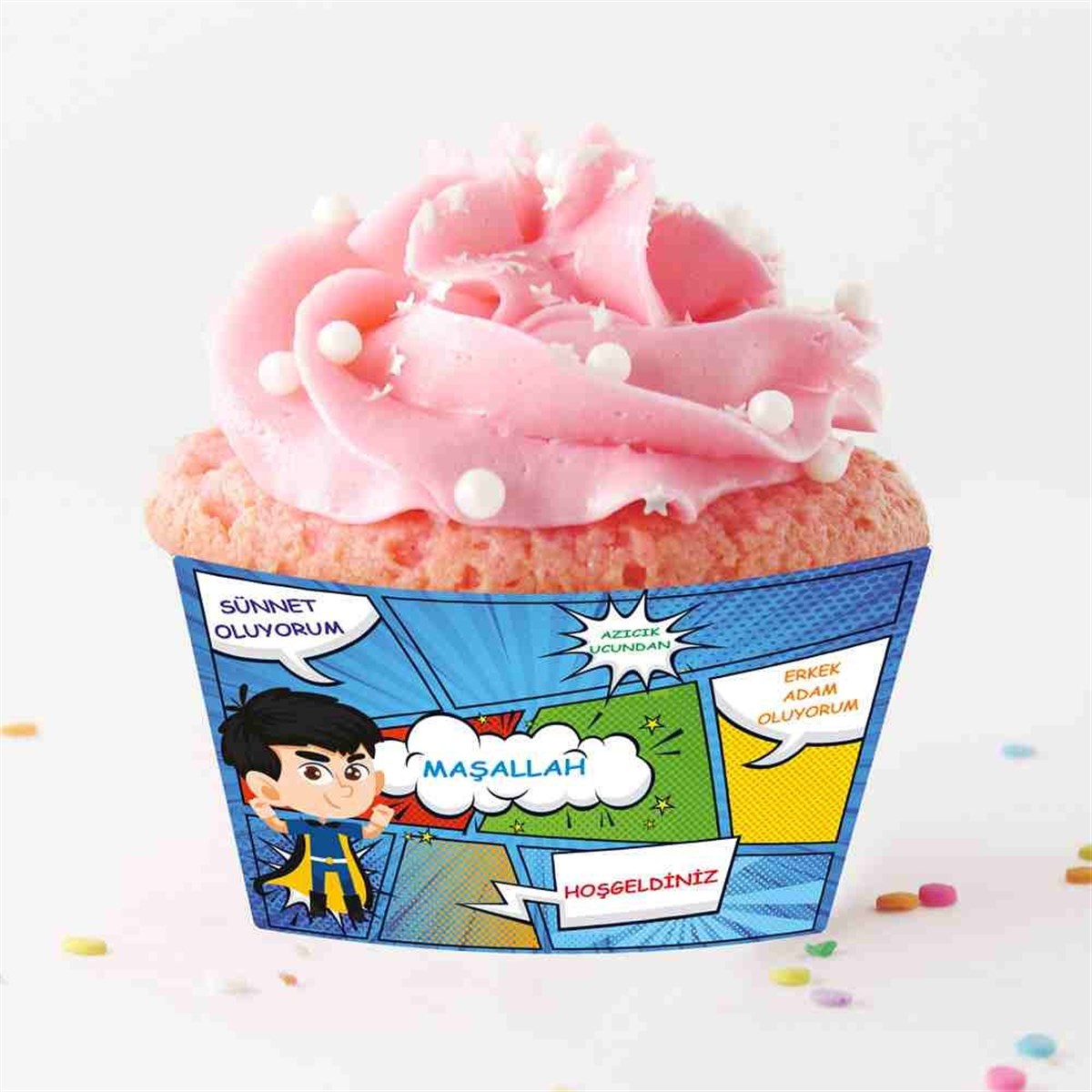 Sünnet Çocuk Süsleme ve Hediyelik Cupcake Sargısı 