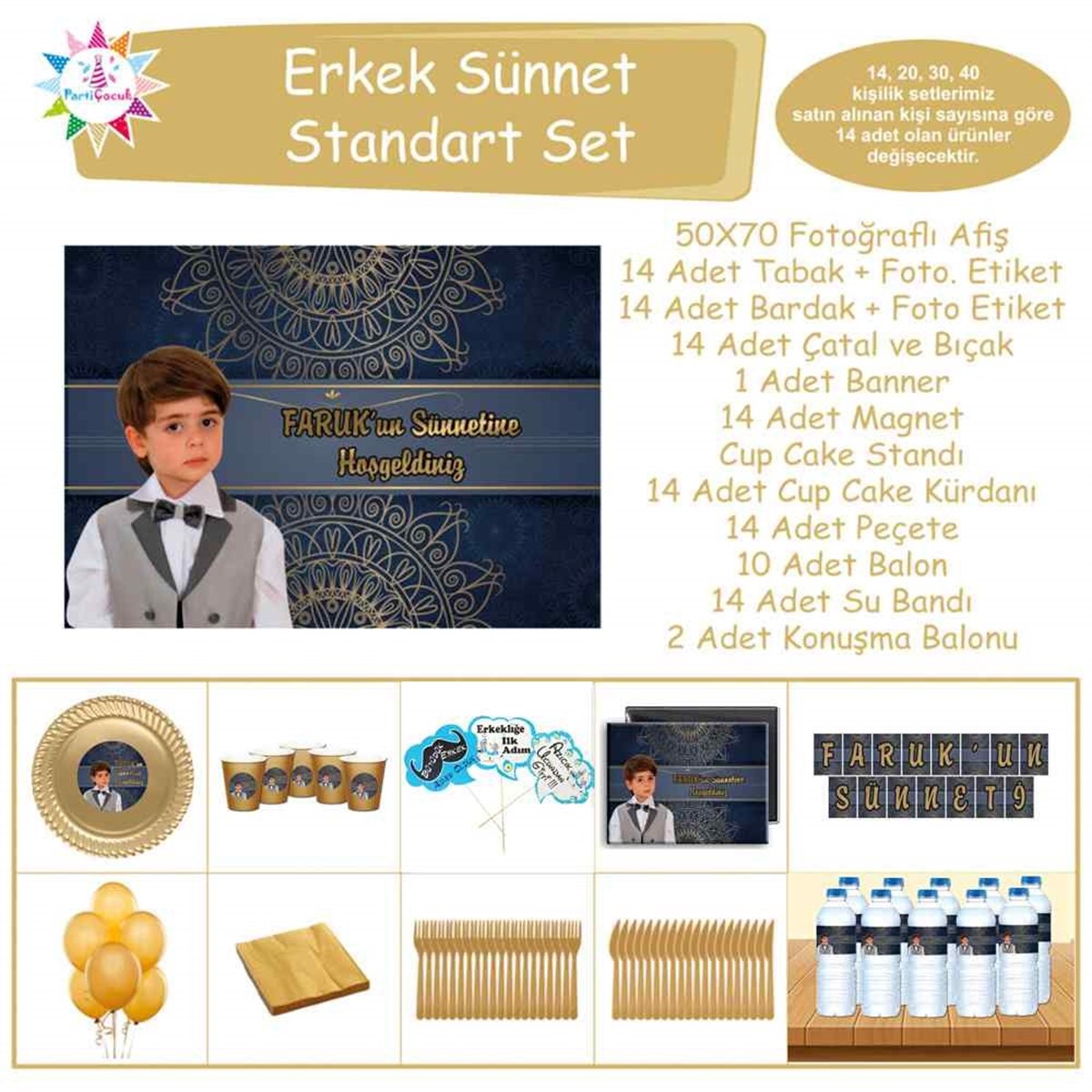 Sünnet Kişiye özel Tasarımlı Sünnet Standart Set 