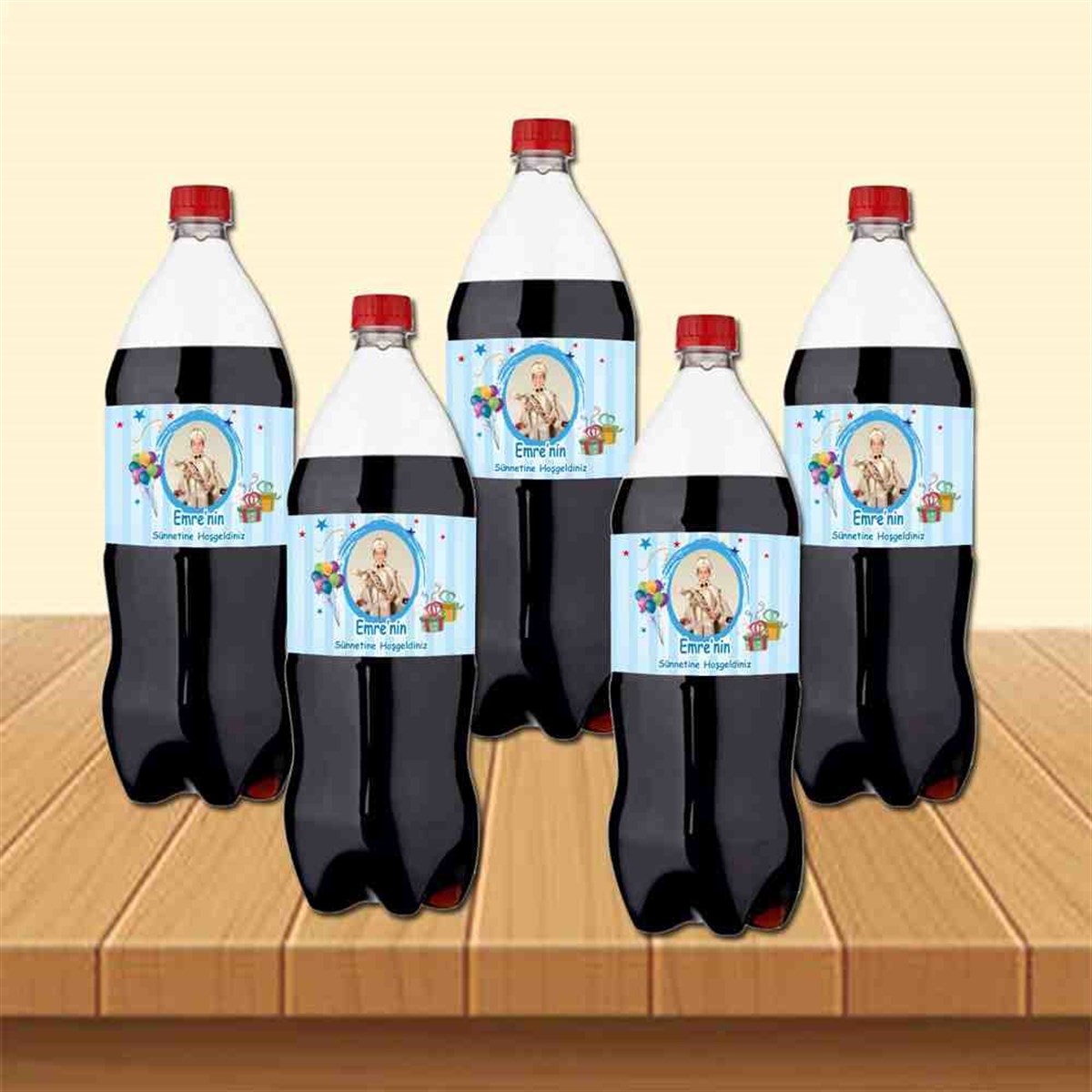 Sünnet Masası Balonlu Hediye Paketli Cola Şisesi Bandı 