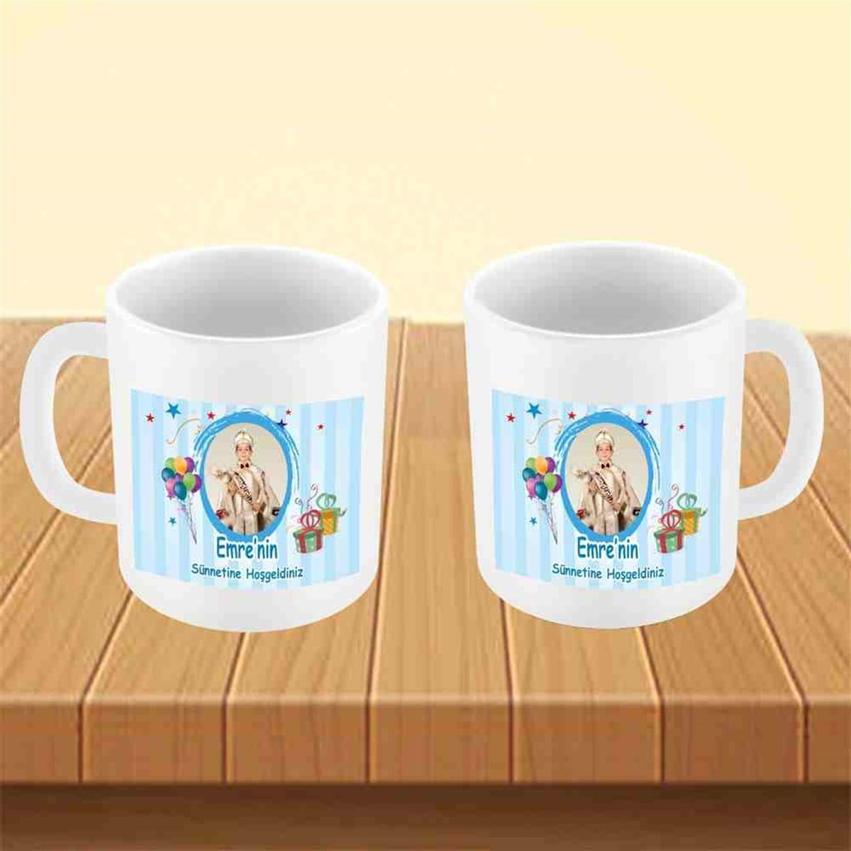 Sünnet Masası Balonlu Hediye Paketli Kupa Bardak Mug 