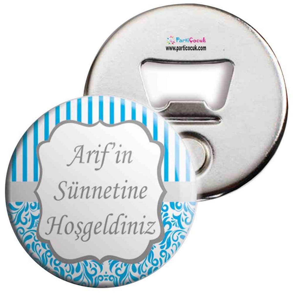 Sünnet Mavi Süsleme ve Hediyelik Açacaklı Magnet  
