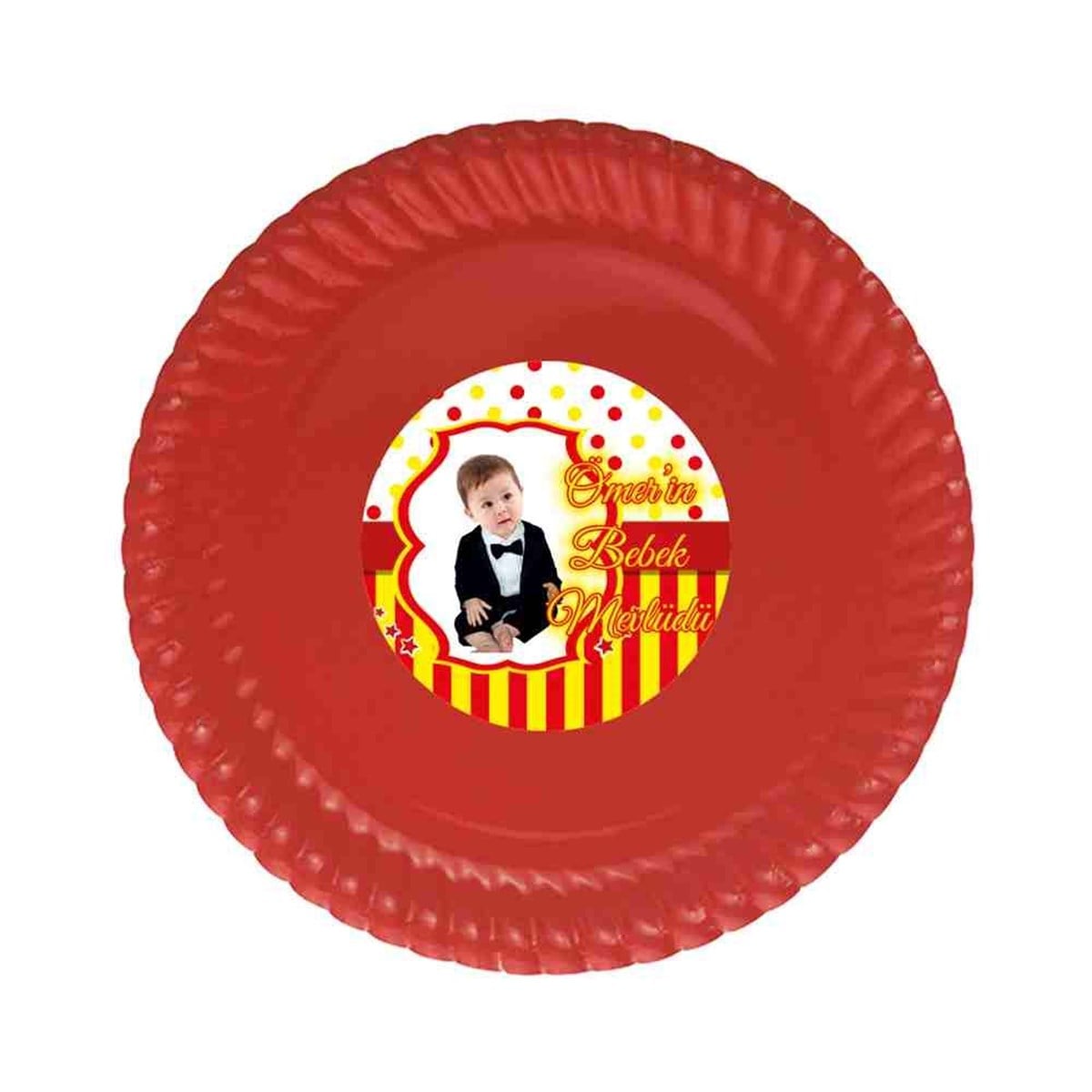 Sünnet Süsleri Galatasaray Sarı Kırmızı Etiketli Tabak 