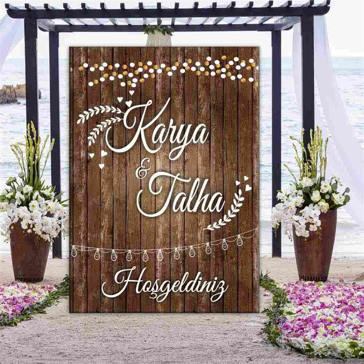 Temalı Dikey Resimli Pano 