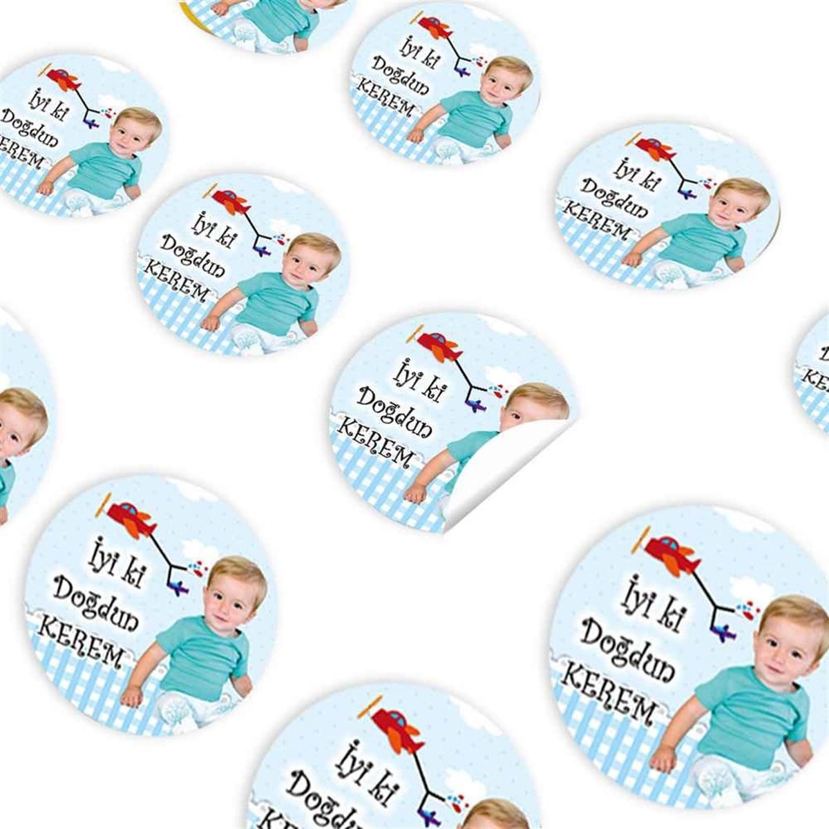 Uçak Konsept Sticker 30 Adet 