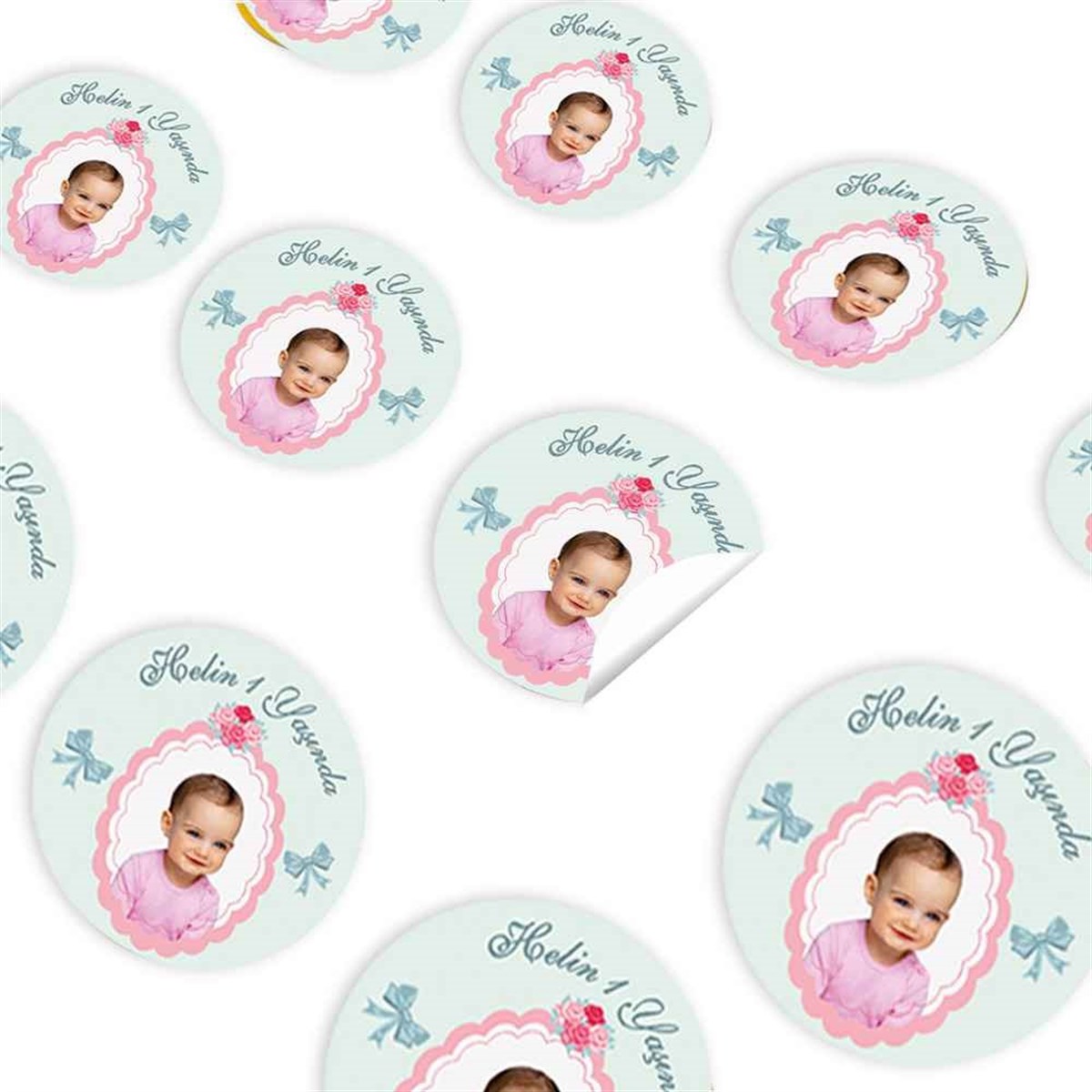 Vintage Mint Konsept Sticker 30 Adet 