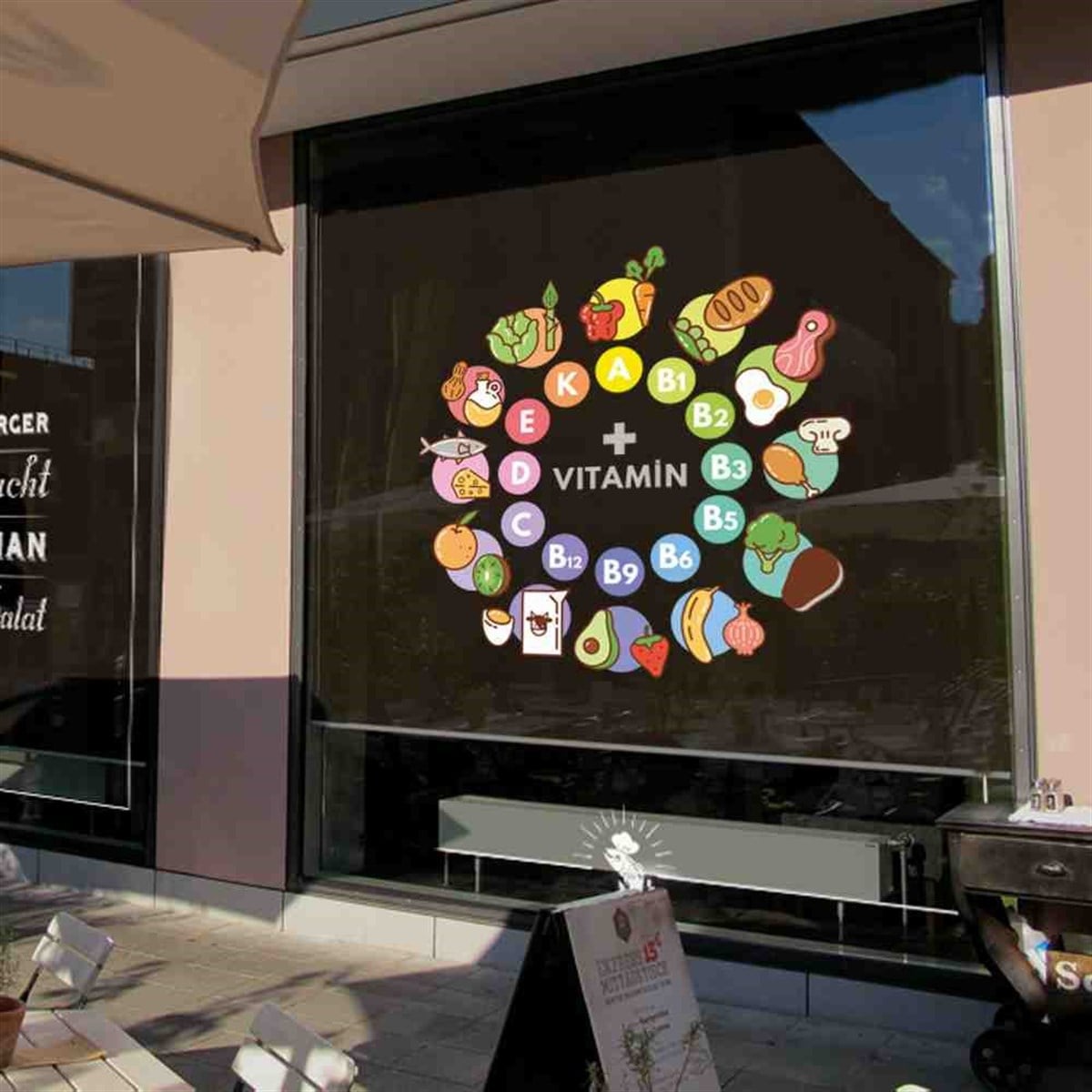 Vitaminler Duvar Sticker 