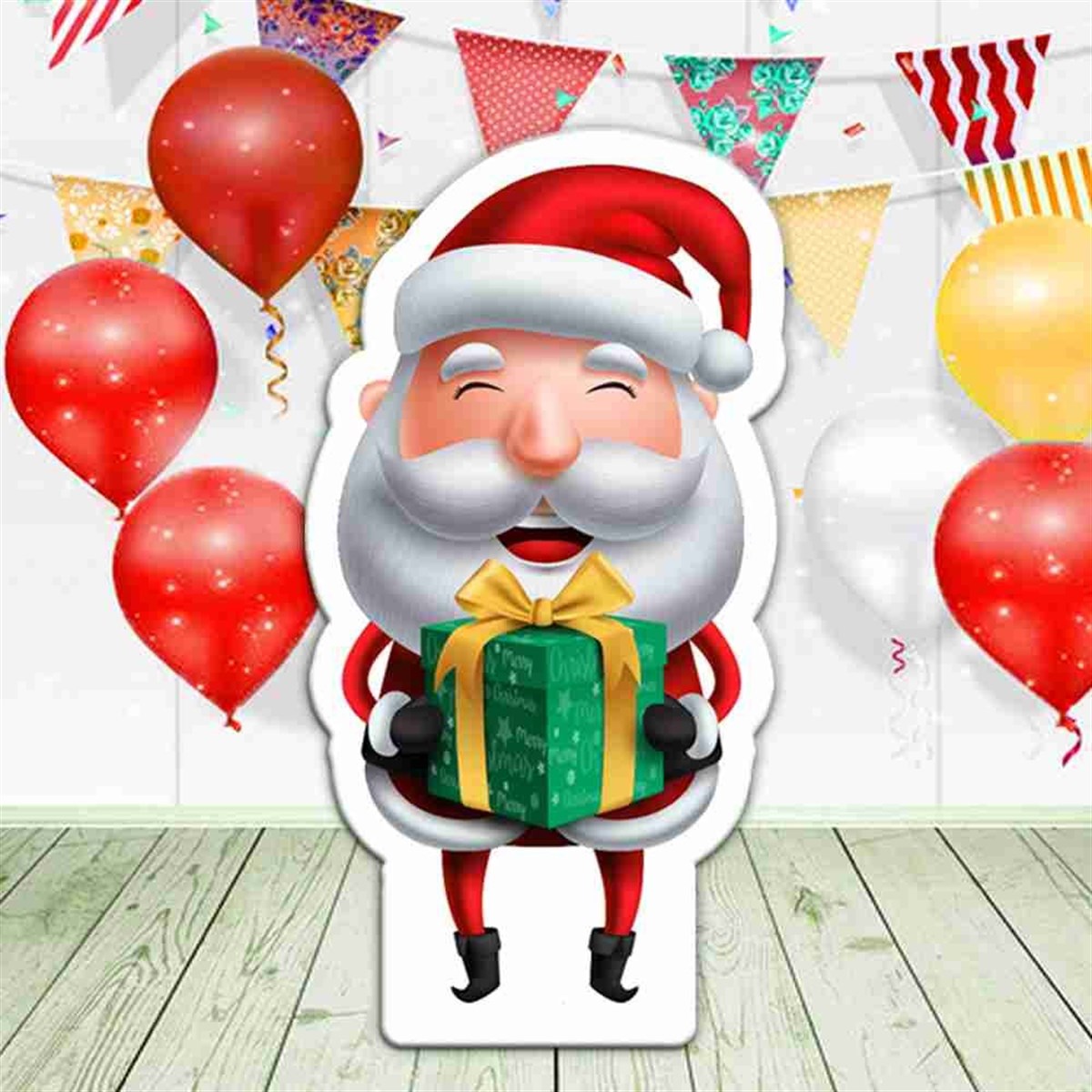 Yeni Yıl Organizasyon Noel Baba Şekilli Karşılama Pano 
