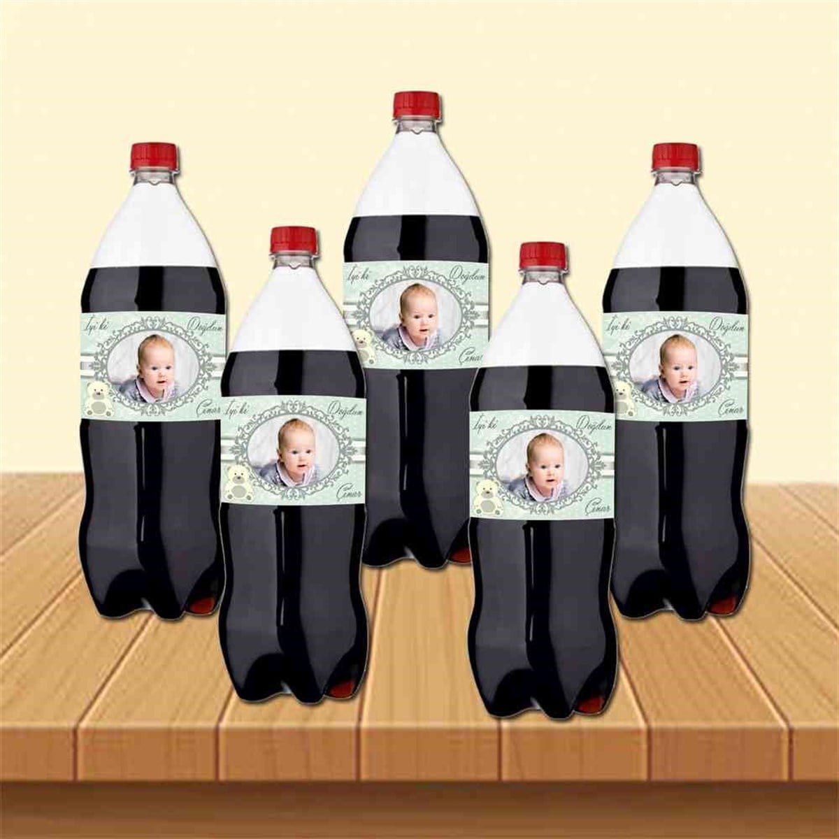Yeşil Ayılı Cola Şisesi Bandı    