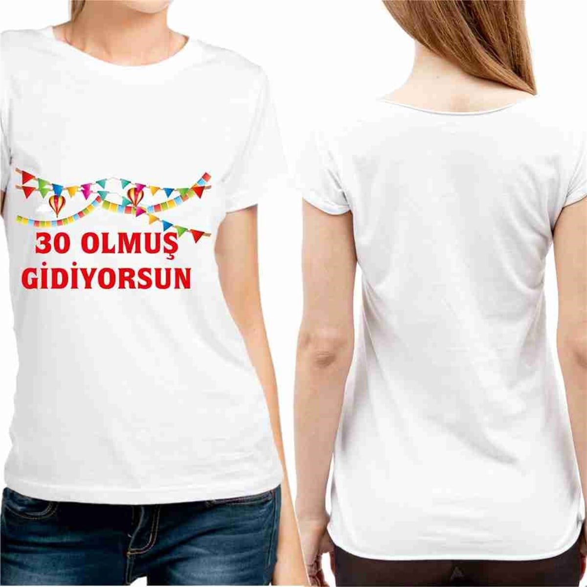 Yetişkin Doğum Günü Karnaval Konsepti Tişört Baskı 1 Adet 
