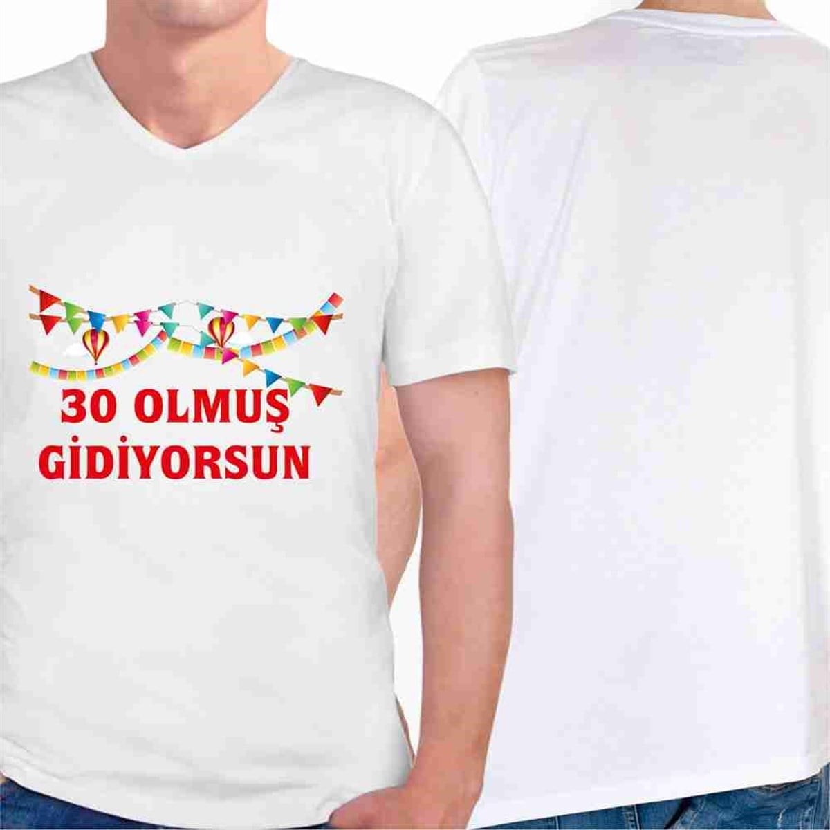 Yetişkin Doğum Günü Karnaval Konsepti Tişört Baskı 1 Adet 