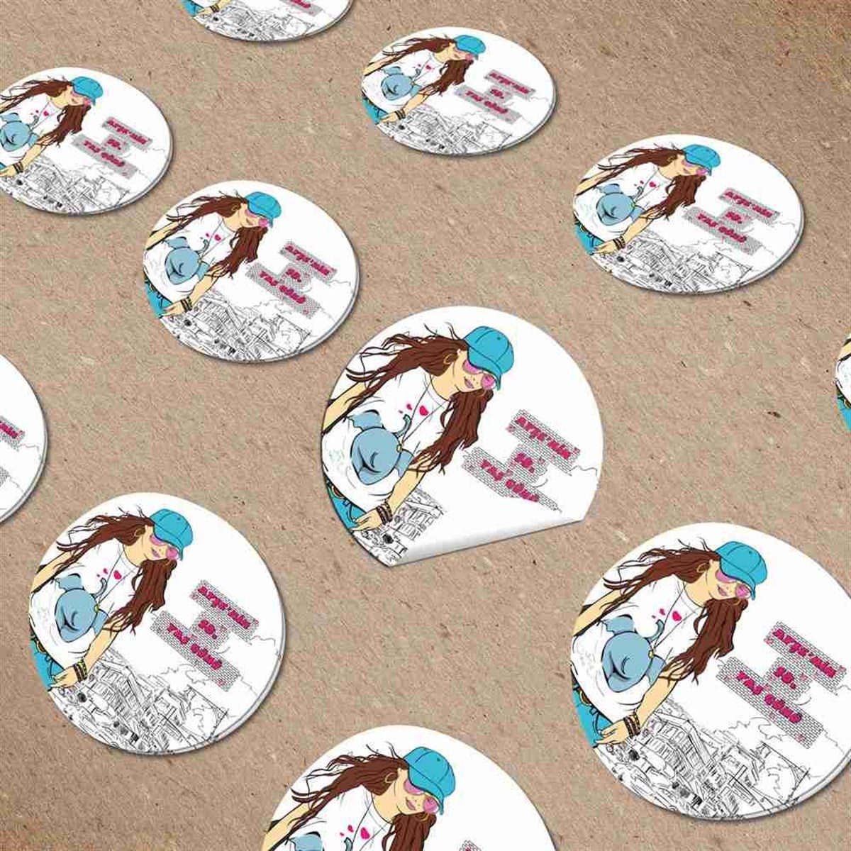 Yetişkin Doğum Günü Street Konsepti Sticker 30 Adet  