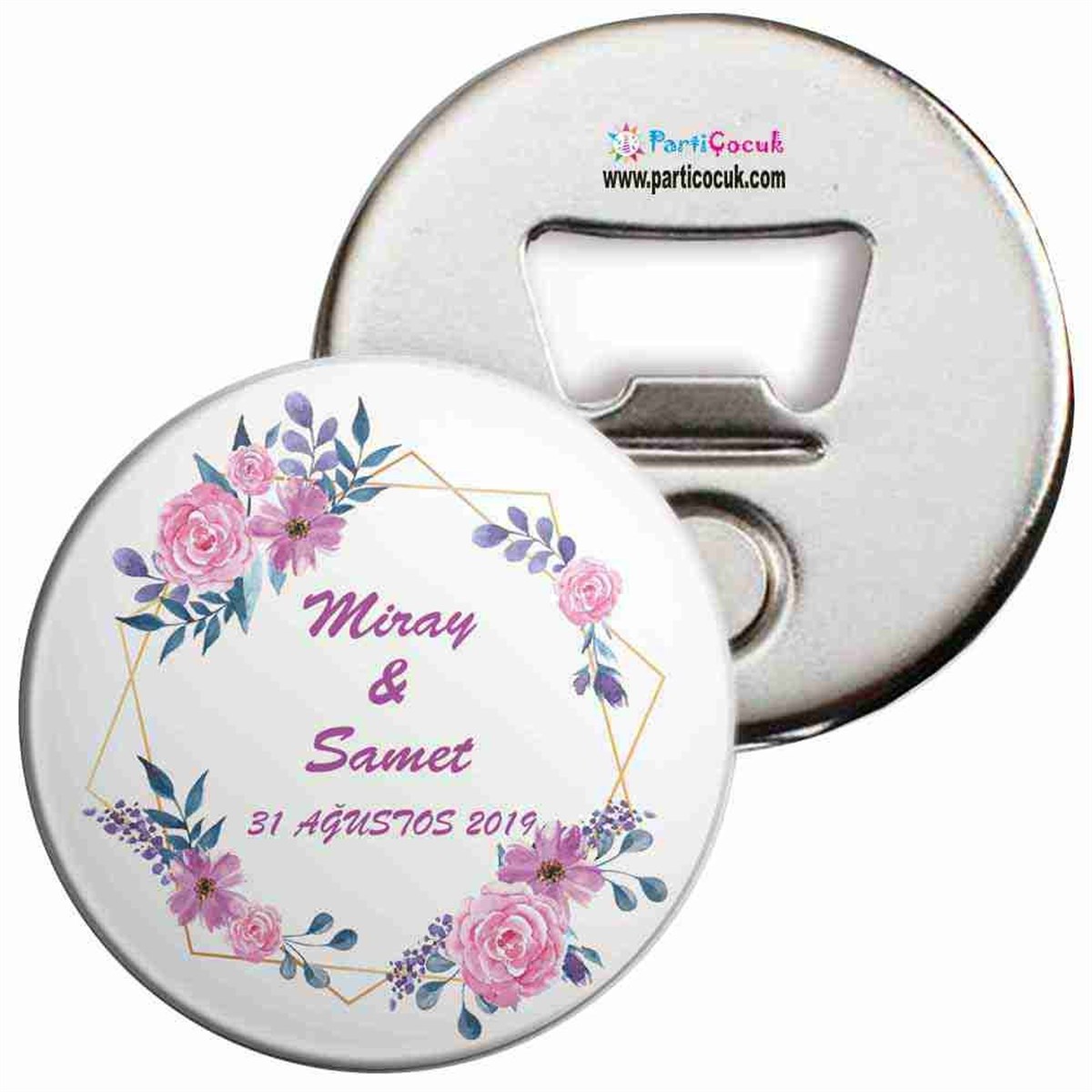 Yuvarlak Hediyelik Açacak Magnet  