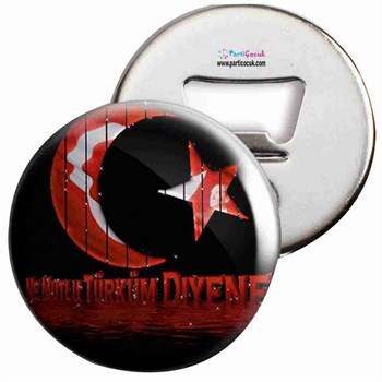 Açacaklı Buzdolabı Magneti Türk Bayrağı 17 Parti Çocuk  