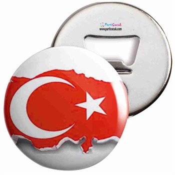 Açacaklı Buzdolabı Magneti Türk Bayrağı 18 Parti Çocuk  