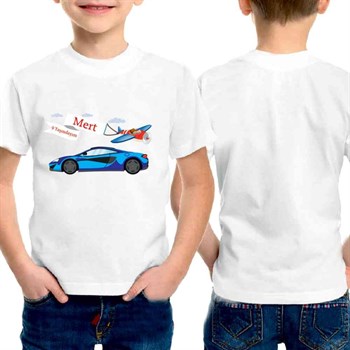 Araba Konsepti Kişiye Özel T-Shirt Baskı  