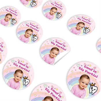 Diş Buğdayı Pembe Diş Fırçalı Melekli Sticker 30 Adet 