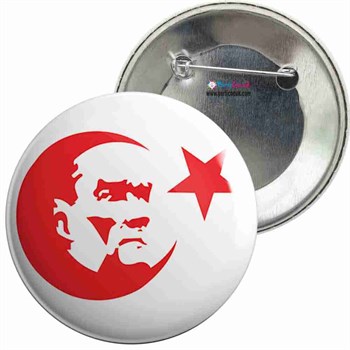İğneli Metal Rozet Atatürk Resmi 16 Parti Çocuk  