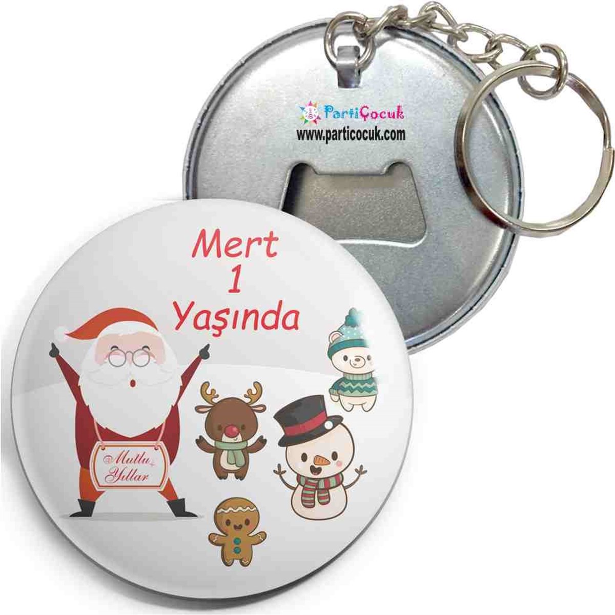 1 Yaş Doğum Günü Yeni Yıl Açacak Anahtarlık 