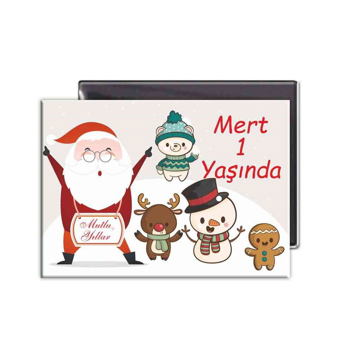 1 Yaş Doğum Günü Yeni Yıl  Magnet 
