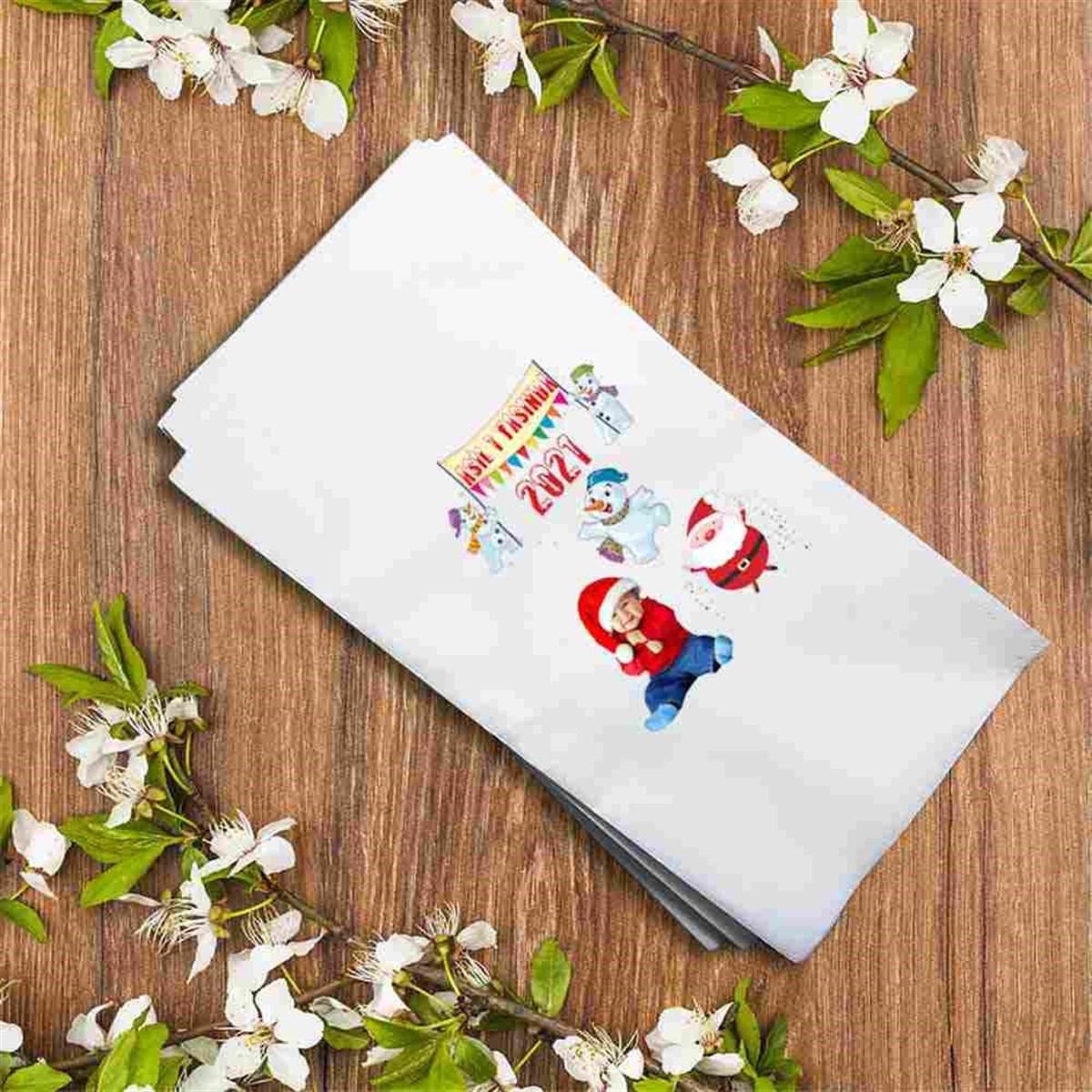 1 Yaş Hatırası Yılbaşı Peçete Baskı 