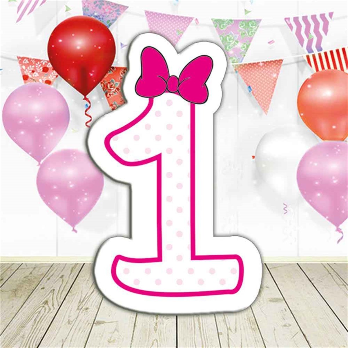 1 Yaş Rakam Figür Pano 