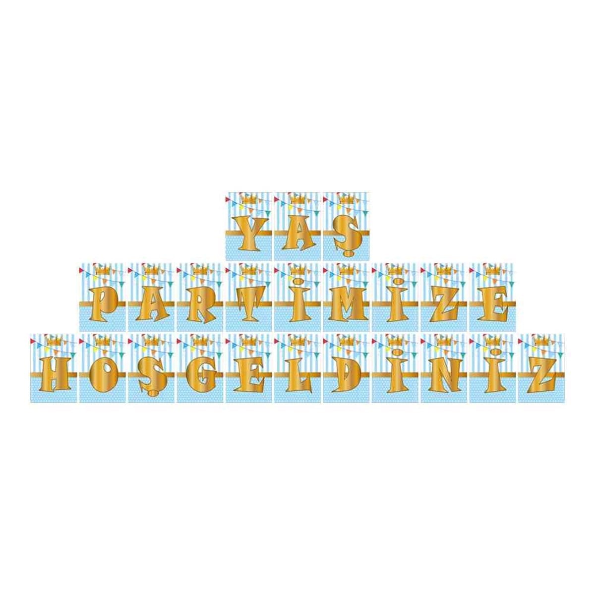1 Yaş Taç Konsept Harf Banner 