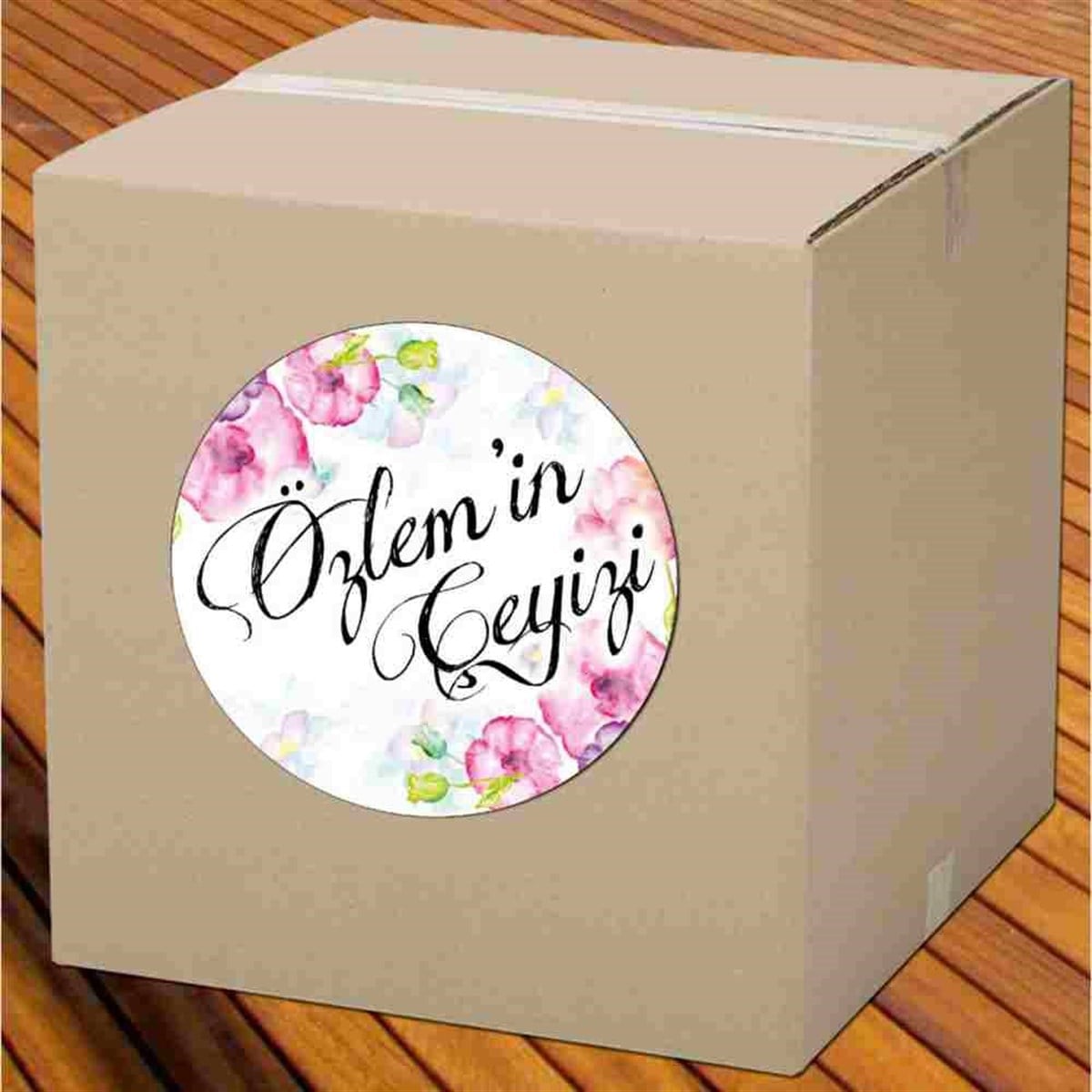 10 Adet Çeyiz Etiketi Koli Süslemesi Kişiye Özel Tasarım İsimli 20 cm 