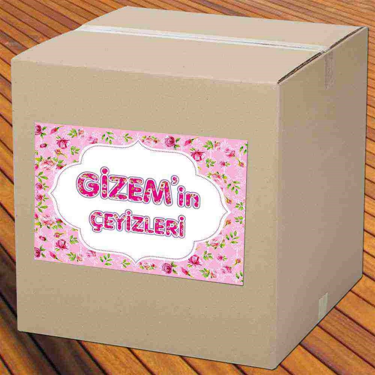 10 Adet Çeyiz Etiketi Koli Süslemesi Kişiye Özel Tasarım  