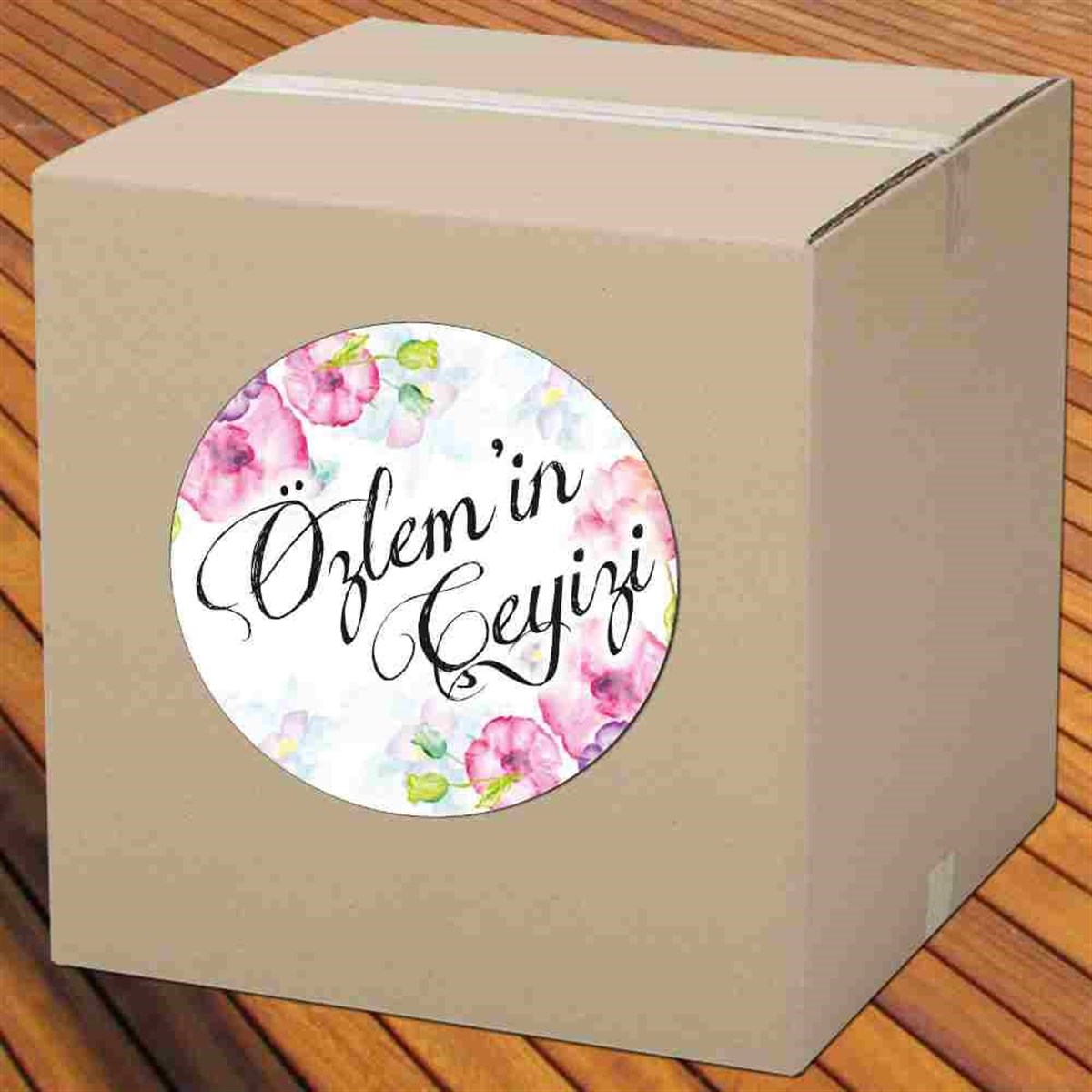 10 Adet Çeyiz Etiketi Koli Süslemesi Kişiye Özel Tasarım İsimli 20 cm 