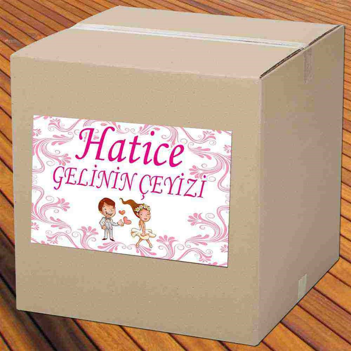 10 Adet Çeyiz Etiketi Koli Süslemesi Kişiye Özel Tasarım  