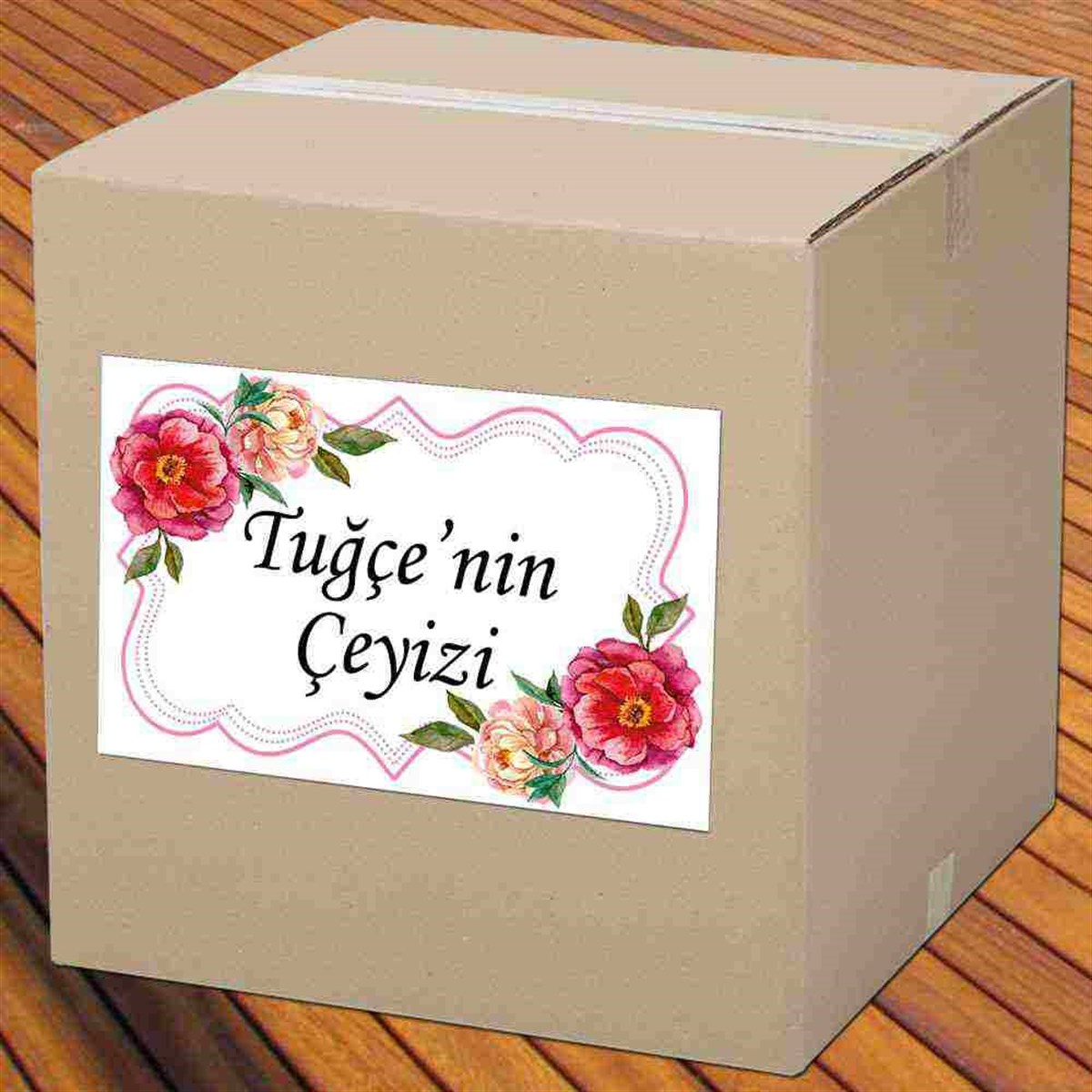 10 Adet Çeyiz Etiketi Koli Süslemesi Kişiye Özel Tasarım 