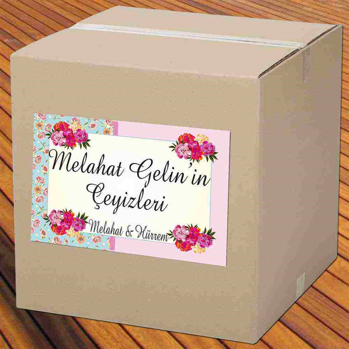 10 Adet Çeyiz Etiketi Koli Süslemesi Kişiye Özel Tasarım 