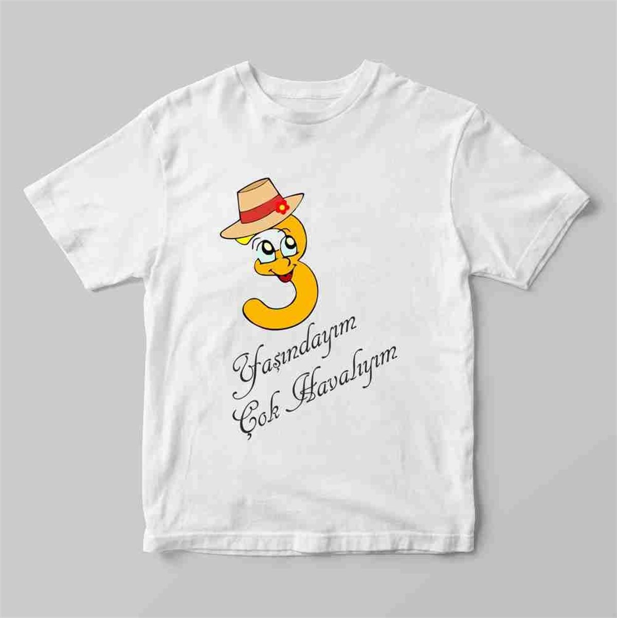 3 Yaş İkonlu Tişört Baskısı 