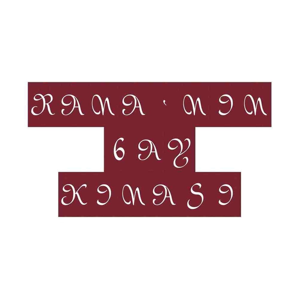 6 Ay Kınası Bordo kına karikatür Flama Harf Banner 