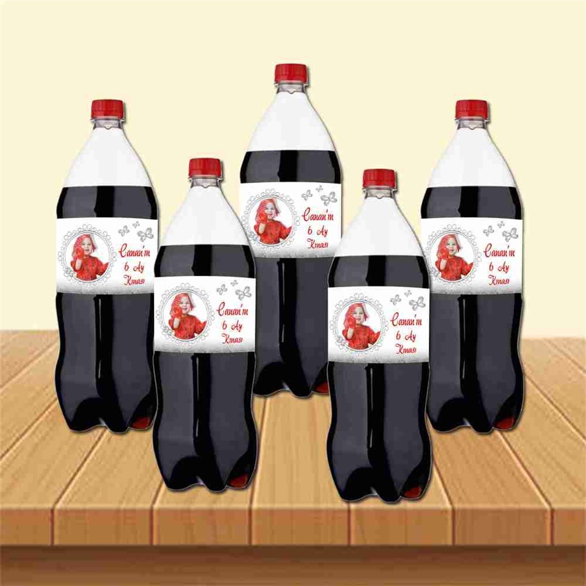 6 Ay Kınası Gümüş Kelebekli Parti Cola Bandı Sargısı 