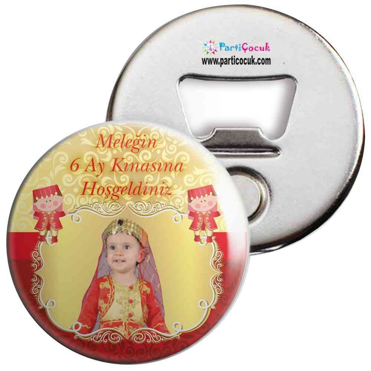 6 Ay Kınası Kırmızı Gold Konsept Açacaklı Magnet 