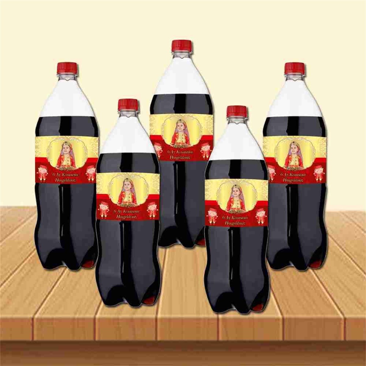 6 Ay Kınası Kırmızı Gold Konsept Cola Bandı Sargısı 